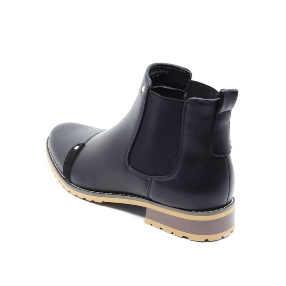 Black Men\'s Casual Dress Fashion Ankle Chelsea Boot